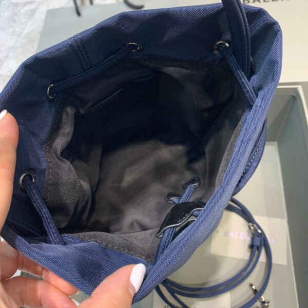 Balen Le Cagole Medium Bucket Bag In Dark Blue, For Women,  Bags 17.6in/45cm - Image 6