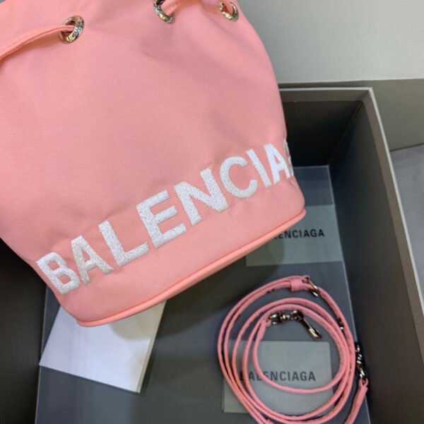 Balen Le Cagole Medium Bucket Bag In Light Pink, For Women,  Bags 11.8in/30cm - Image 3
