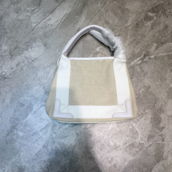 Balen Navy XS Tote Bag In White, For Women,  Bags 12.6in/32cm - Image 5