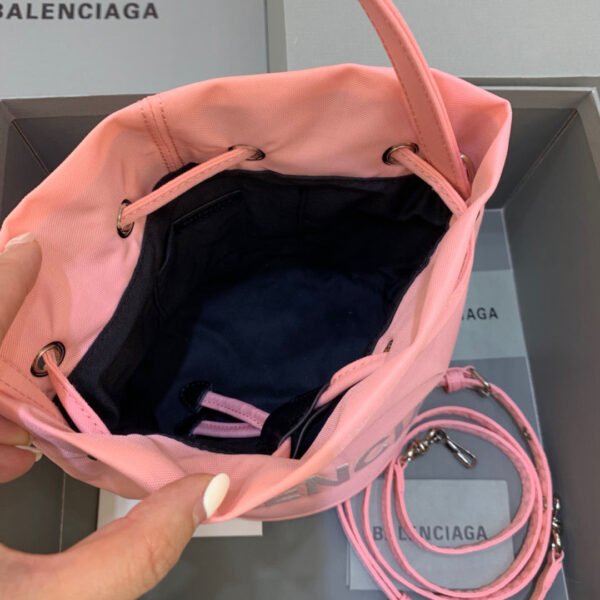Balen Le Cagole Medium Bucket Bag In Light Pink, For Women,  Bags 11.8in/30cm - Image 6