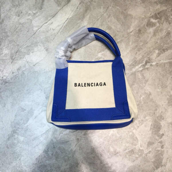 Balen Navy XS Tote Bag In Blue, For Women,  Bags 12.6in/32cm - Image 4