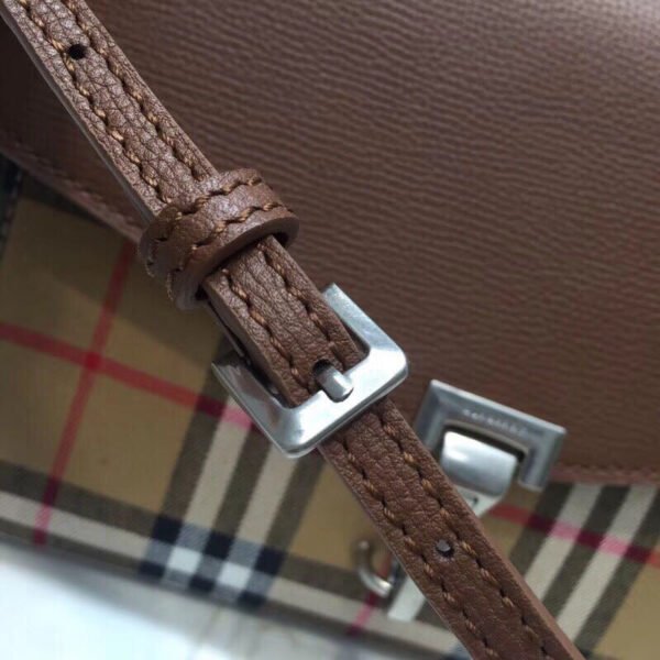 BB Small Vintage Check And Crossbody Bag Brown For Women, Women’s Bags 9in/24cm - Image 9