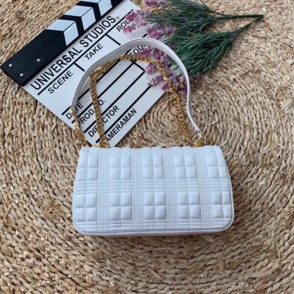 BB Quilted Medium Lola Bag Monogram White For Women, Bags 11in/28cm 80211061 - Image 6