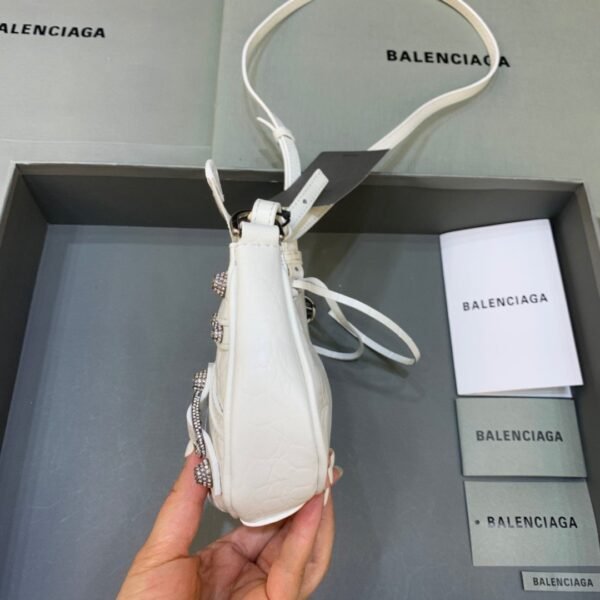 Balen Le Cagole Mini Bag With Chain In White, For Women,  Bags 8.2in/21cm 69581423EBY9016 - Image 4
