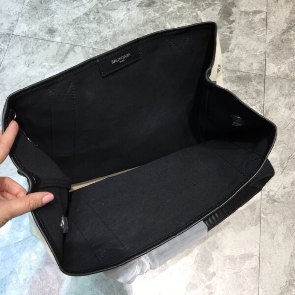 Balen Navy Medium Cabas Tote Bag In Black, For Women,  Bags 14.1in/36cm 5812922HH3N9260 - Image 6