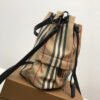 BB Icon Stripe Nylon Drawcord Pouch Archive Beige For Women, Bags 7.7in/19.5cm - Image 8