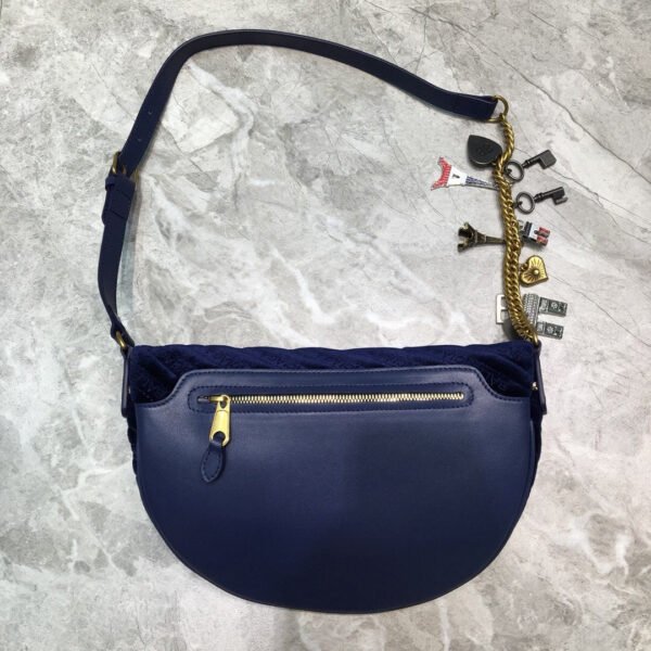 Balen Souvenir XXS Belt Bag In Dark Blue, For Women,  Bags 11.8in/30cm - Image 4