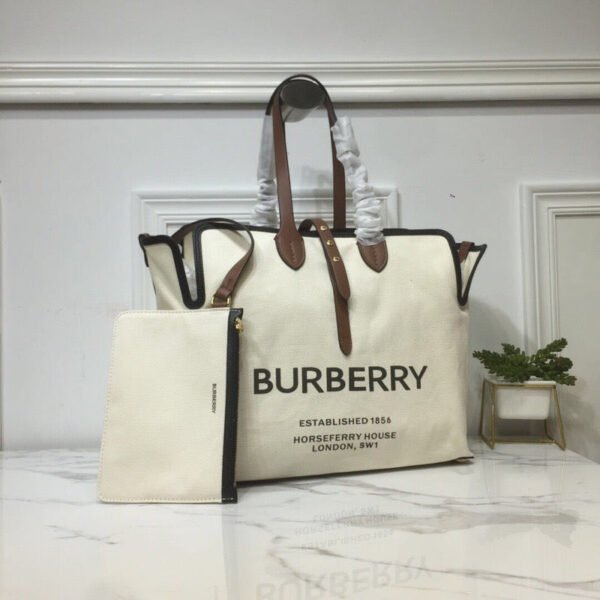 BB The Large Soft Cotton Canvas Belt Bag Brown For Women, Women’s Bags 16.5in/42cm - Image 8