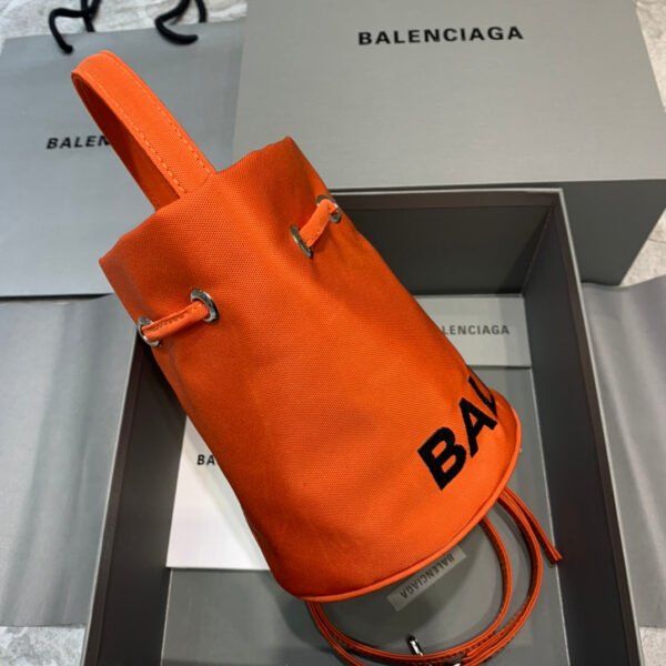 Balen Le Cagole Medium Bucket Bag In Orange, For Women,  Bags 11.8in/30cm - Image 8