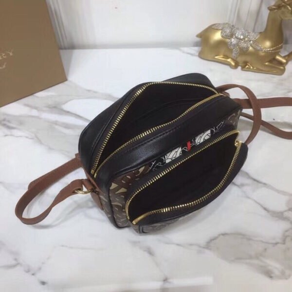 BB Monogram Stripe E-Canvas Camera Bag Bridle Brown For Women, Bags 19.5cm/7.7cm - Image 7
