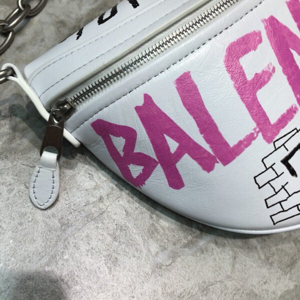 Balen Souvenir XS Belt Bag In White, For Women,  Bags 9.5in/24cm - Image 5