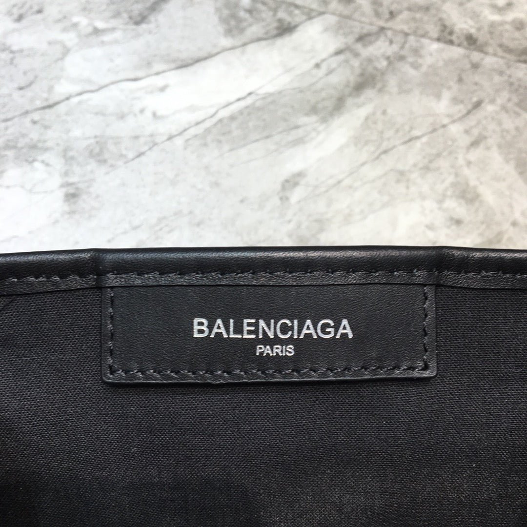 Balen Navy Small Cabas Tote Bag In Black And White, For Women, Bags 18.5in/47cm - Image 6