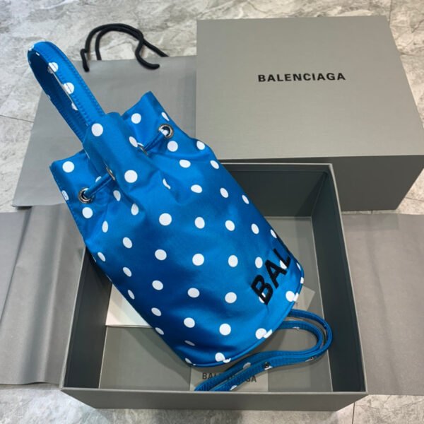 Balen Le Cagole Medium Bucket Bag In Blue, For Women,  Bags 17.6in/45cm - Image 6