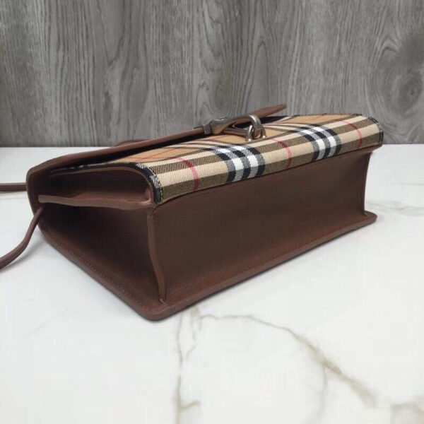 BB Small Vintage Check And Crossbody Bag Brown For Women, Women’s Bags 9in/24cm - Image 8