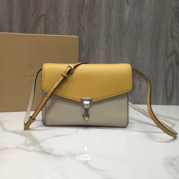 BB Small Macken Colorblock Crossbody Beige/Yellow Bag For Women, Bags 9.5in/24cm - Image 8