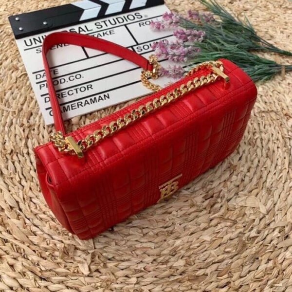 BB Quilted Medium Lola Bag Monogram Red For Women, Bags 11in/28cm - Image 7