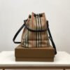 BB Icon Stripe Nylon Drawcord Pouch Archive Beige For Women, Bags 7.7in/19.5cm - Image 6