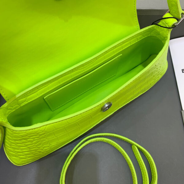 Balen XX Small Flap Bag Box Green Neon, For Women,  Bags 10.6in/27cm - Image 7