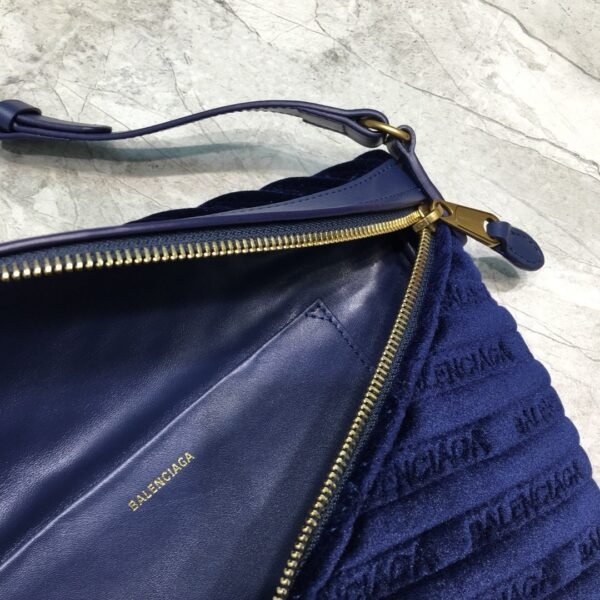 Balen Souvenir XXS Belt Bag In Dark Blue, For Women,  Bags 11.8in/30cm - Image 8