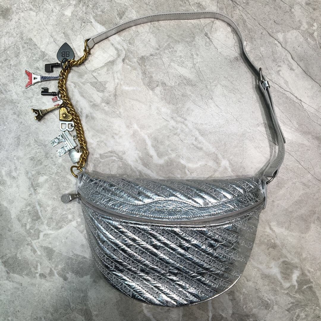 Balen Souvenir XXS Belt Bag In Sliver, For Women, Bags 11.8in/30cm