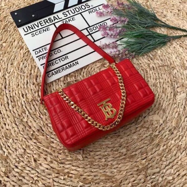 BB Quilted Medium Lola Bag Monogram Red For Women, Bags 11in/28cm - Image 5