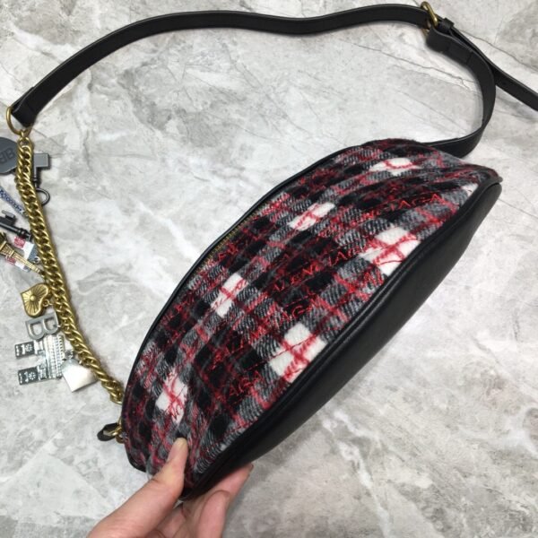 Balen Souvenir XXS Belt Bag In Checkered Red, For Women,  Bags 11.8in/30cm - Image 6