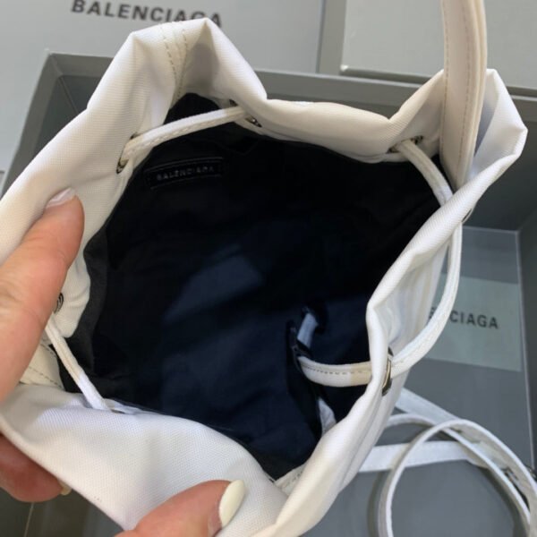 Balen Le Cagole Medium Bucket Bag In White, For Women,  Bags 11.8in/30cm - Image 3