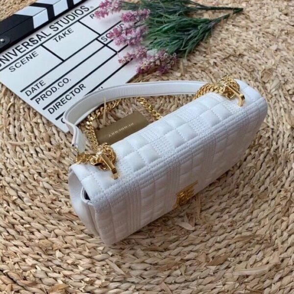 BB Quilted Medium Lola Bag Monogram White For Women, Bags 11in/28cm 80211061 - Image 4