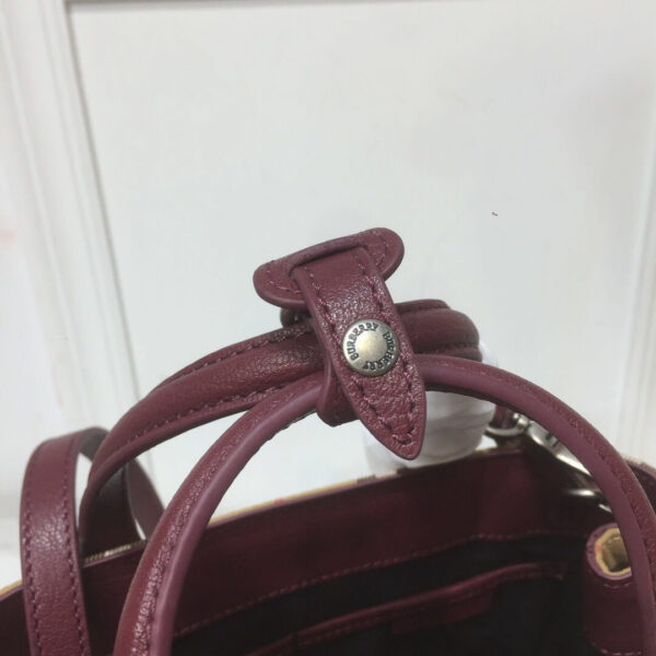 BB Small Banner Vintage Check And Tote Purple For Women, Women’s Bags 10.5in/26cm - Image 4