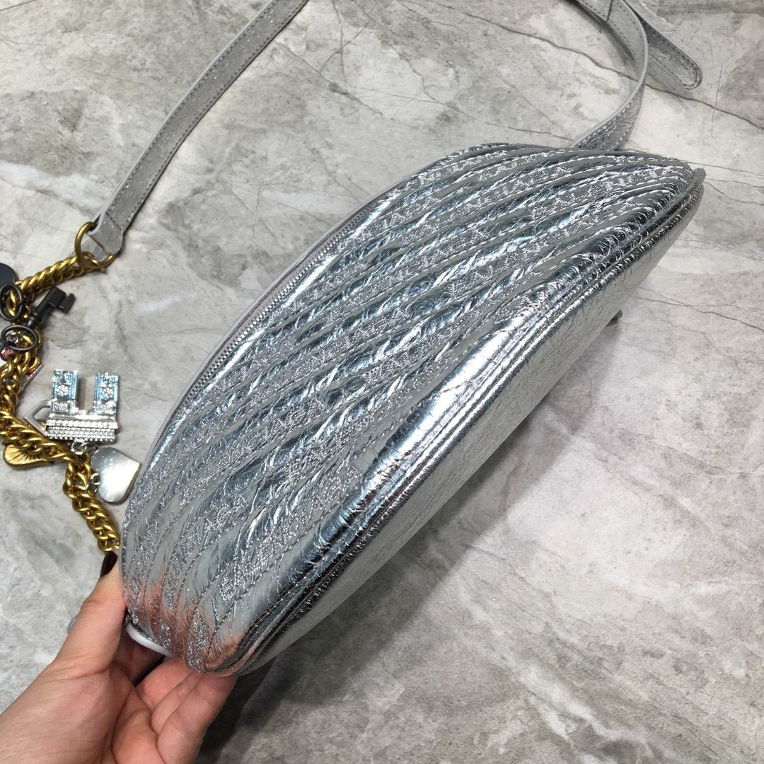 Balen Souvenir XXS Belt Bag In Sliver, For Women, Bags 11.8in/30cm - Image 4