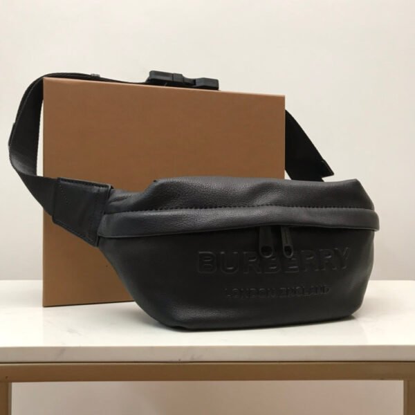 BB Sonny Logo-Embossed Belt Bag Black For Men, Bags 12.2in/31cm - Image 9