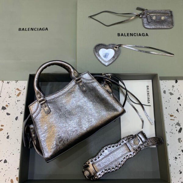 Balen Neo Cagole XS Handbag In Grey, For Women,  Bags 10.2in/26cm - Image 5
