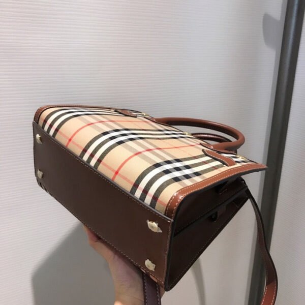 BB Mini Vintage Check Two-handle Title Bag Archive Beige For Women, Bags 10.2in/26cm 80252671 - Image 2