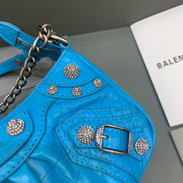 Balen Le Cagole Mini Bag With Chain Blue, For Women,  Bags 8.2in/21cm 69581423EJY4624 - Image 3