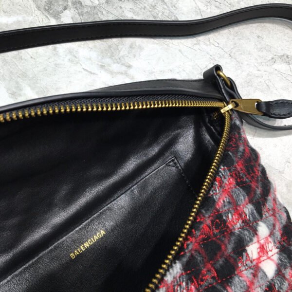 Balen Souvenir XXS Belt Bag In Checkered Red, For Women,  Bags 11.8in/30cm - Image 5