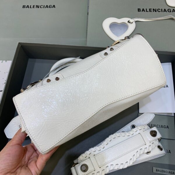 Balen Neo Cagole XS Handbag In White , For Women,  Bags 10.2in/26cm 700940210B09104 - Image 5