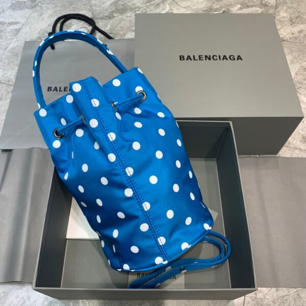 Balen Le Cagole Medium Bucket Bag In Blue, For Women,  Bags 17.6in/45cm - Image 3