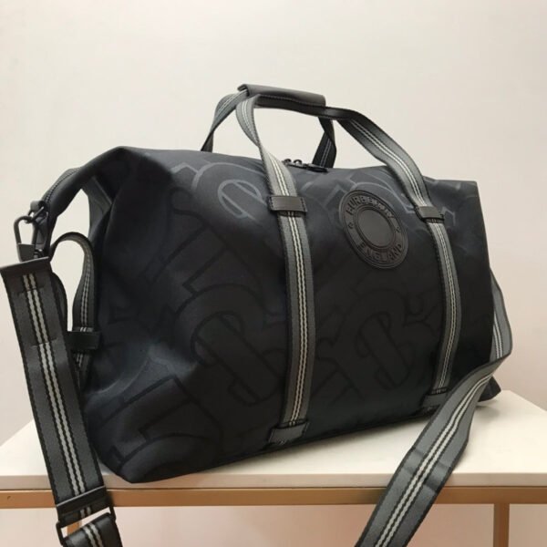 BB Monogram Recycled Polyester Jacquard Holdall Black For Men, Bags 19.7in/50cm - Image 8