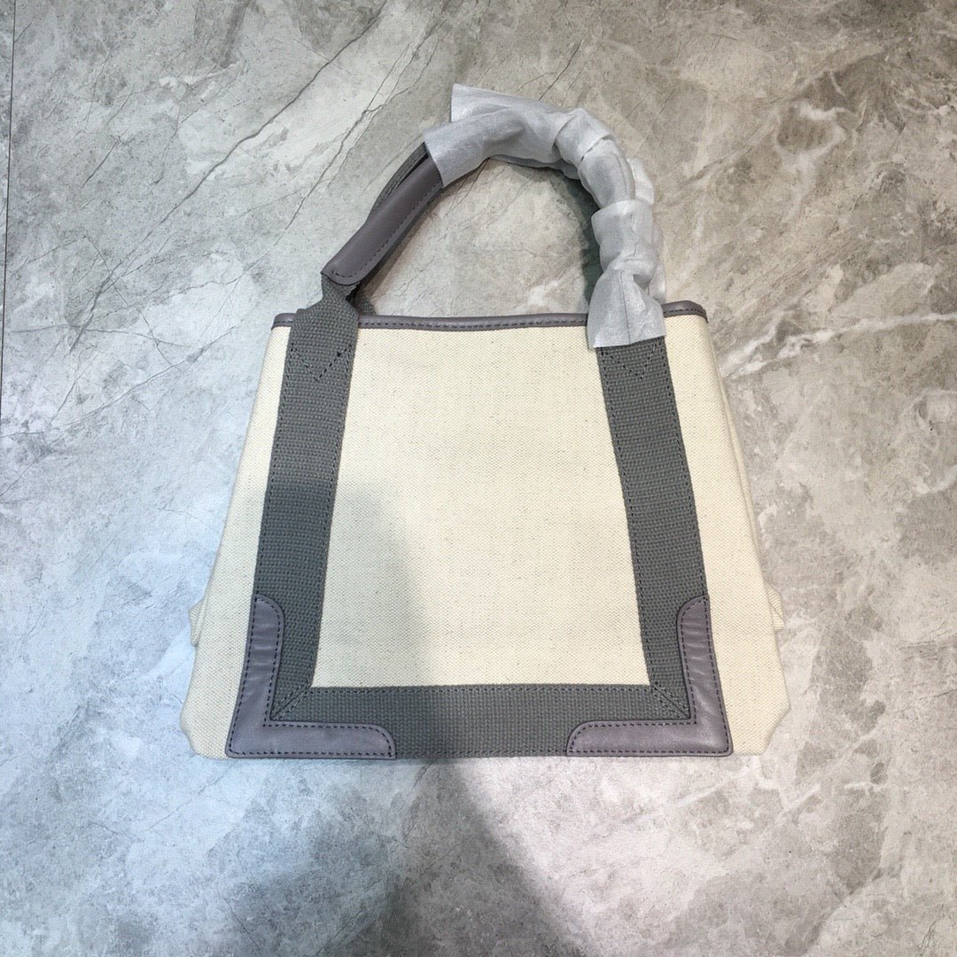 Balen Navy Small Cabas Tote Bag In Gray, For Women, Bags 18.5in/47cm - Image 3