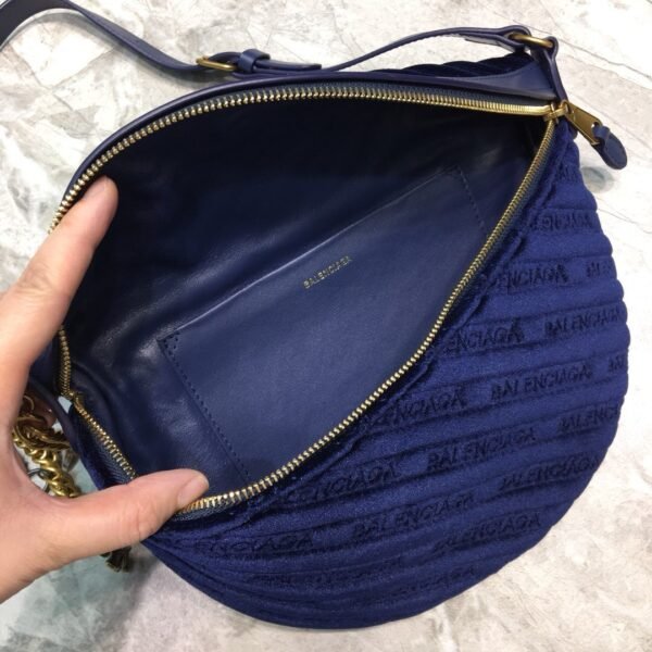 Balen Souvenir XXS Belt Bag In Dark Blue, For Women,  Bags 11.8in/30cm - Image 2