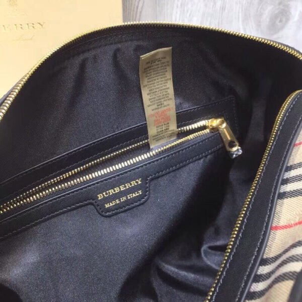 BB Small 1983 Check LiNike Bowling Bag Black/Brown For Women, Women’s Bags 9.1in/23cm - Image 3