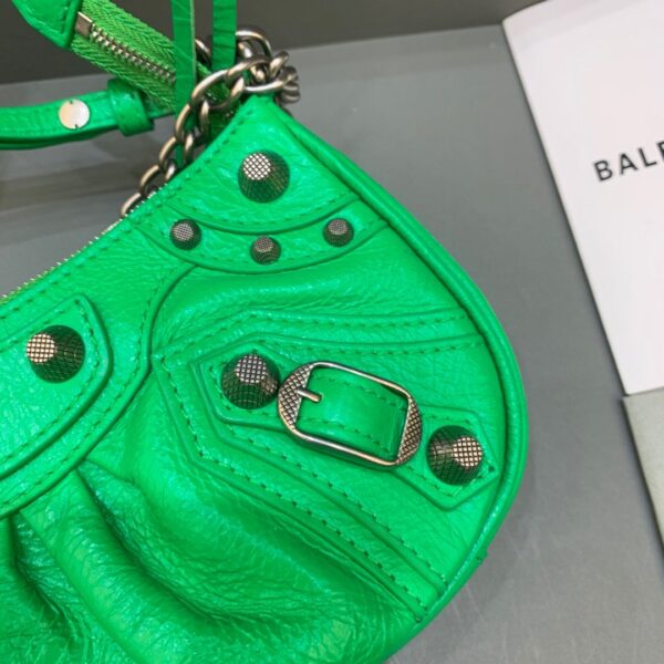 Balen Le Cagole Mini Bag With Chain In Green, For Women,  Bags 8.2in/21cm - Image 2