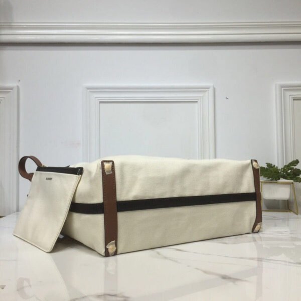 BB The Large Soft Cotton Canvas Belt Bag Brown For Women, Women’s Bags 16.5in/42cm - Image 3