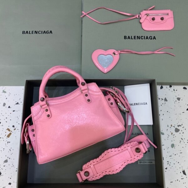 Balen Neo Cagole XS Handbag In Pink, For Women,  Bags 10.2in/26cm 700940210B05812 - Image 3