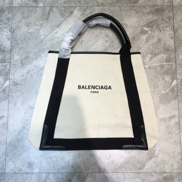 Balen Navy Medium Cabas Tote Bag In Black, For Women,  Bags 14.1in/36cm 5812922HH3N9260 - Image 2