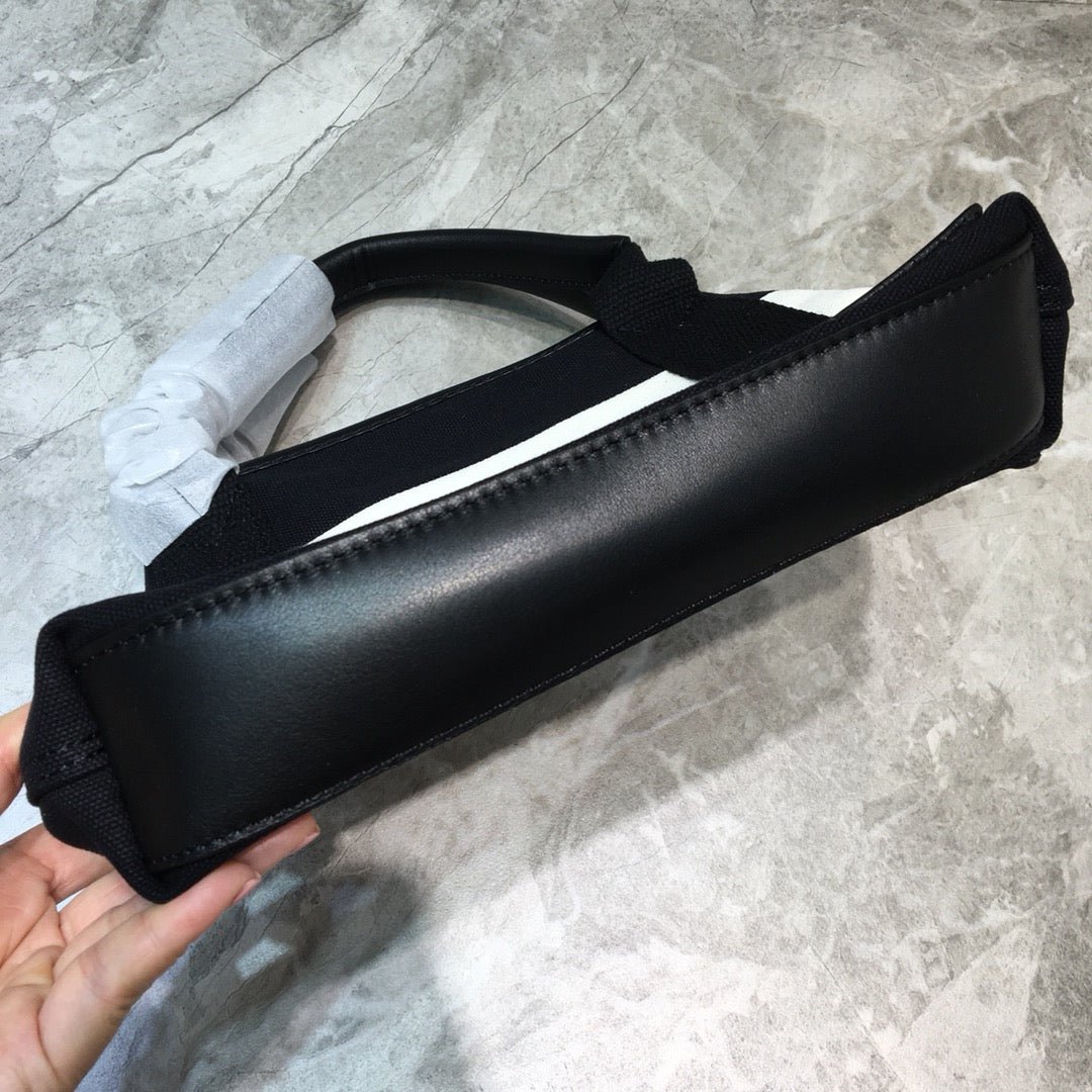 Balen Navy Small Cabas Tote Bag In Black And White, For Women, Bags 18.5in/47cm - Image 2