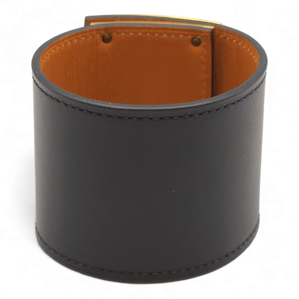 Kelly Dog Small Black Bracelet in Chamonix, Gold hardware - Image 2