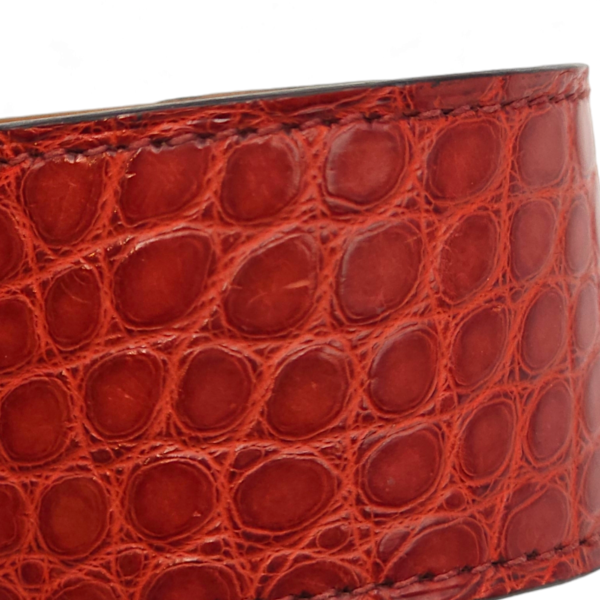 Kelly Dog Rouge H Bracelet in Matte Alligator, Palladium hardware - Image 3