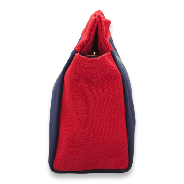 Jimetou Jumping Case. Rouge/Bleu Pouch in Toile, Palladium hardware - Image 3