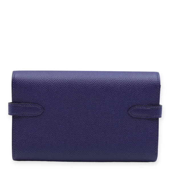 Kelly Depliant Verso Blue Encre & Blue Zellige Wallet in Epsom, Palladium hardware - Image 2